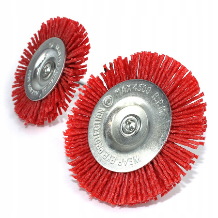 SZCZOTKA NA WIERTARKĘ NYLONOWA TARCZOWA DO DREWNA METALU 100mm / T6
