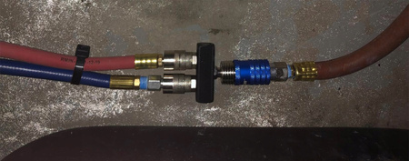 ROZDZIELACZ ROZGAŁĘŹNIK PNEUMATYCZNY KOMPRESORA 2-DROŻNY SZYBKOZŁĄCZKA 1/4