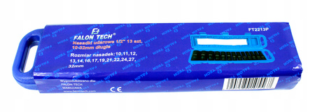 NASADKI UDAROWE 1/2'' DŁUGIE ZESTAW 10-32MM 13EL