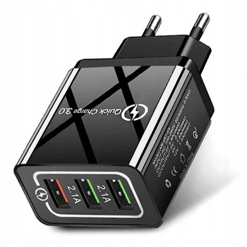 ŁADOWARKA SIECIOWA SZYBKA QUICK CHARGE 3.0 3xUSB