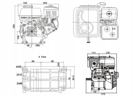 SILNIK SPALINOWY gx160 WAŁEK 20 mm 6,5KM + gratis