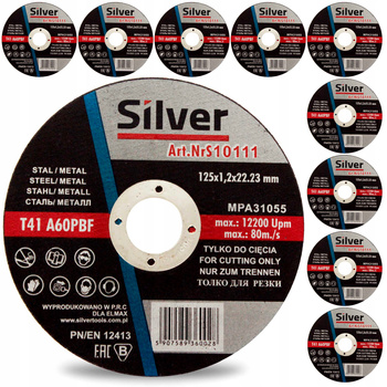 TARCZA DO CIĘCIA METALU 125 x 1,2 SILVER 10 szt