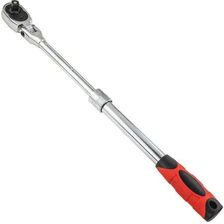 GRZECHOTKA TELESKOPOWA ŁAMANA 1/2" 305-445 MM 72T REGULOWANA DŁUGOŚĆ