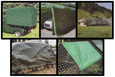 PLANDEKA 10x12 m GRUBA MOCNA DUŻA ZIELONA