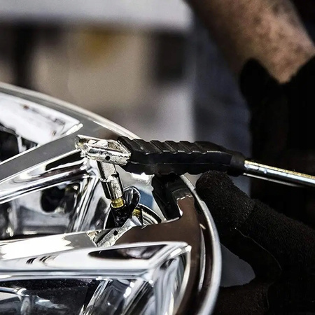 PRZECIĄGACZ ZAWORÓW 31cm METALOWY z OSŁONĄ GUMOWĄ DO FELG