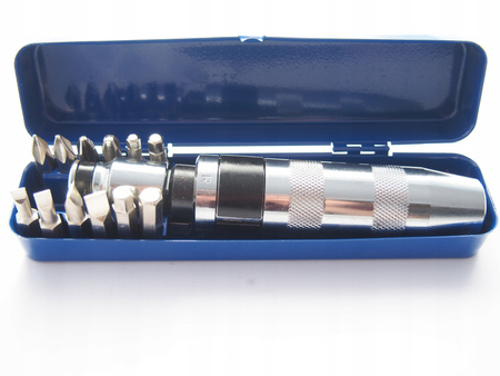 ŚRUBOKRĘT WYKRĘTAK DO POBIJANIA UDAROWY + 13 BITÓW