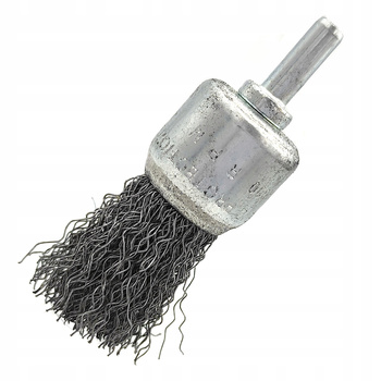 SZCZOTKA DRUCIANA STALOWA CZOŁOWA PĘDZELKOWA DO WIERTARKI 25mm TRZPIEŃ 6mm