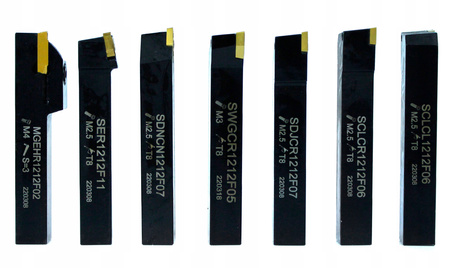 NOŻE TOKARSKIE Z WYMIENNĄ PŁYTKĄ 7 szt. 12x12