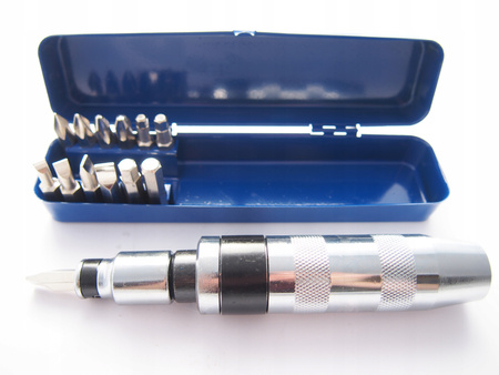 ŚRUBOKRĘT WYKRĘTAK DO POBIJANIA UDAROWY + 13 BITÓW