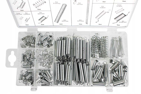 ZESTAW SPRĘŻYNEK SPRĘŻYNKI 200 SZT MIX