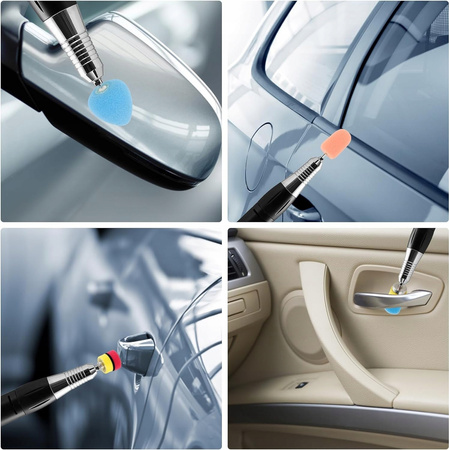 ZESTAW MINI KOŃCÓWEK GĄBEK POLERSKICH DO DETAILINGU POLEROWANIA 16szt