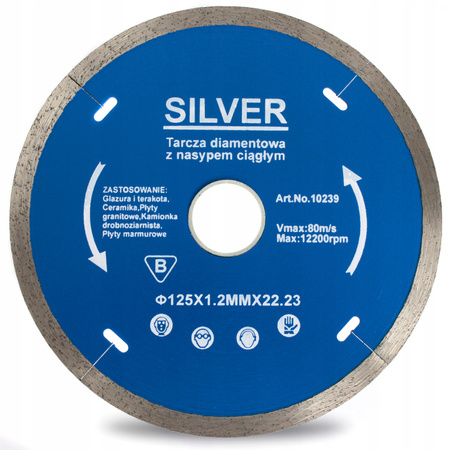 TARCZA DIAMENTOWA 125x22,2/20 mm do GLAZURY SILVER