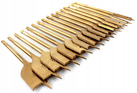 WIERTŁA ŁOPATKOWE PIÓRKOWE PŁASKIE DO DREWNA 16szt