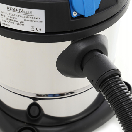 ODKURZACZ DO KOMINKA POPIOŁU 1200W 3w1 WARSZTATOWY