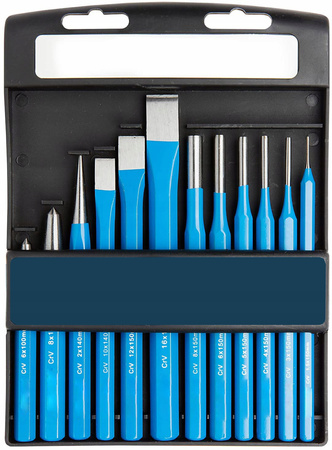 ZESTAW WYBIJAKÓW WYBIJAKI PRZECINAKI PUNKTAKI 12sz