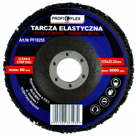 TARCZA WŁÓKNINA DO USUWANIA RDZY WŁOSY MURZYNA 125