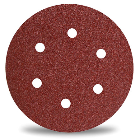 KRĄŻKI ŚCIERNE PAPIER Z 6 OTWORAMI RZEP 150 gr240