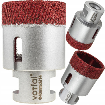 OTWORNICA WIERTŁO DIAMENTOWE KORONKA 40 MM M14 DO GRESU PŁYTEK CERAMIKI PRO