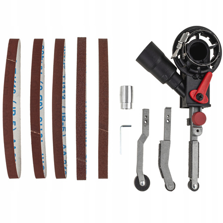 PRZYSTAWKA SZLIFIERKA TAŚMOWA ADAPTER DO SZLIFOWANIA POLEROWANIA SPAWÓW RUR