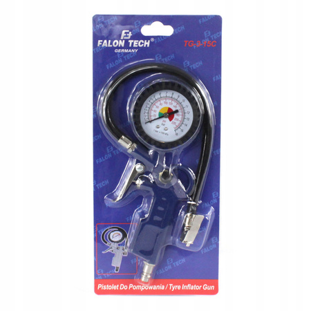 PISTOLET DO POMPOWANIA KÓŁ Z MANOMETREM 16 bar