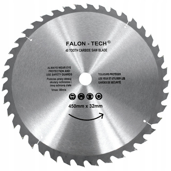 TARCZA PIŁA DO DREWNA DRZEWA WIDIA 450x32 T40