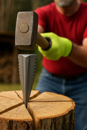 KLIN DO ROZŁUPYWANIA ŁUPANIA DREWNA DRZEWA OPAŁU STALOWY KOŁEK 2,3 KG