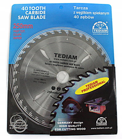 Tarcza widiowa do drewna widia 250x32 T40