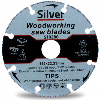 TARCZA DIAENTOWA Z NASYPEM Z WĘGLIKÓW SPIEKANYCH DO DREWNA 115 mm