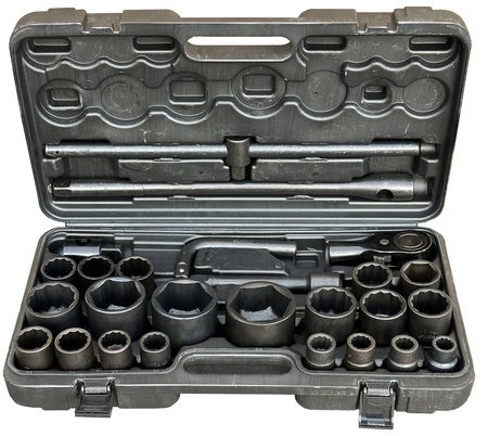 ZESTAW KLUCZE NASADOWE NASADKI UDAROWE 3/4" 1" 26EL TIR 17-65mm PRZEDŁUŻKI