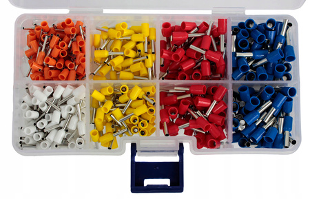 Zestaw końcówek tulejkowych tulejek 0,5-2,5mm x500