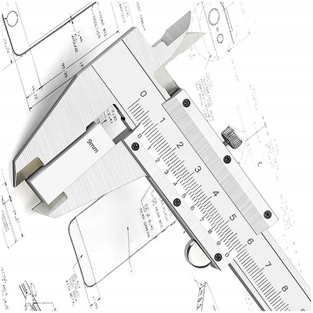 SUWMIARKA NONIUSZOWA ANALOGOWA ZE STALI NIERDZEWNEJ 0-150mm + ETUI