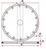 TARCZA DIAMENTOWA SEGMENT 300 x 25.4 x 15mm I-VIS