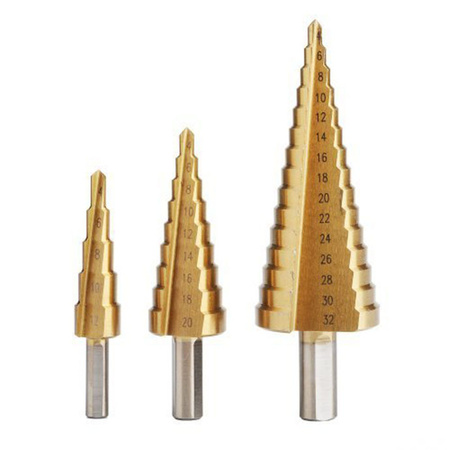 ZESTAW WIERTŁO STOPNIOWE STOŻKOWE HSS TYTAN 4-32mm