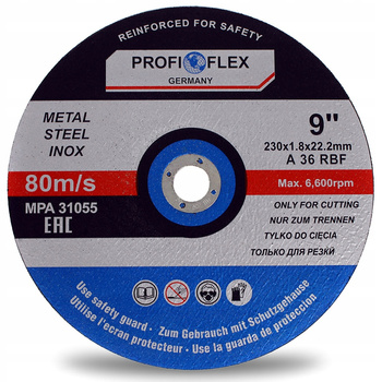TARCZA DO CIĘCIA METALU STALI INOX 230x1,8 PROFI