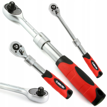 GRZECHOTKA TELESKOPOWA 3/8'' rozsuwana 235-335 mm TRZESZCZOTKA