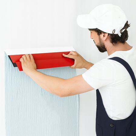 NÓŻ DO GŁADZI SZPACHLA 65cm WYMIENNE NIERDZEWNE OSTRZE 0.3mm KIJ WAŁEK 18cm