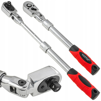 GRZECHOTKA TELESKOPOWA 3/8" 215-315 MM 72 ZEBY REGULOWANA DŁUGOŚĆ