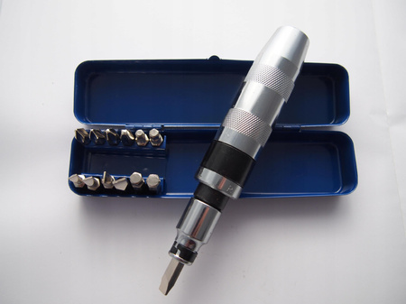 ŚRUBOKRĘT WYKRĘTAK DO POBIJANIA UDAROWY + 13 BITÓW