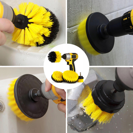 SZCZOTKI CZYSZCZĄCE SPRZĄTAJĄCE DO WIERTARKI 4 SZT