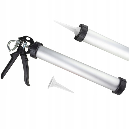 WYCISKACZ TUBOWY DO MAS SILIKONU 600 ML ALUMINIOWY