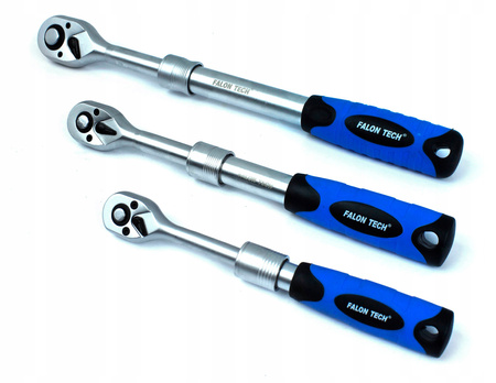 ZESTAW KLUCZY GRZECHOTKA TELESKOPOWA 1/4 3/8 1/2