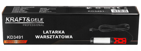 Latarka warsztatowa LED 20W - 100 diod, hak, magnes, 5m