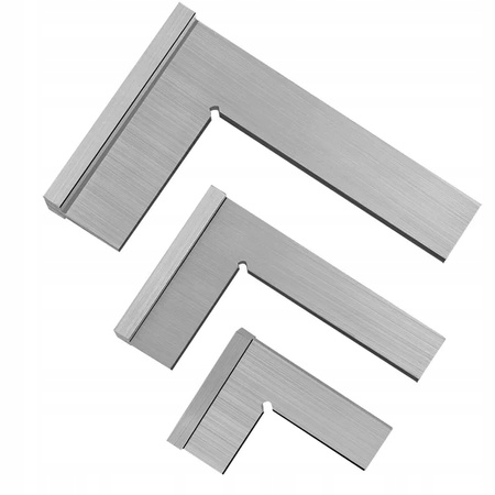 KĄTOWNIK ŚLUSARSKI ZE STOPKĄ 90° STALOWY 150 X 100 MM