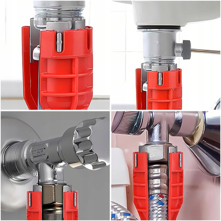 KLUCZ HYDRAULICZNY UNIWERSALNY 8w1 DO RUR MONTAŻU BATERII ZLEWU
