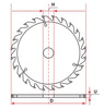 TARCZA PIŁA DO DREWNA WIDIA FT 250/32-30 T60