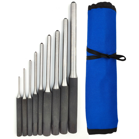 WYBIJAKI RÓWNOLEGŁE KULISTE CrV 70–160 mm - HARTOWANE KUTE ZESTAW 9 SZT.