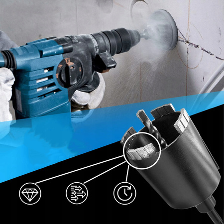 OTWORNICA DIAMENTOWA 68mm /4 M16 SDS+ WIERTŁO DO GRESU BETONU I KAMIENIA