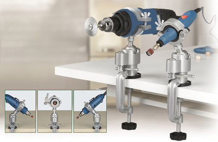 UCHWYT STATYW DO WIERTARKI SZLIFIERKI STOJAK STOŁOWY KĄTOWY OBROTOWY 360°