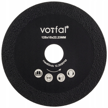 TARCZA DIAMENTOWA DO CIĘCIA SZLIFOWANIA PŁYTEK SZKŁA CERAMIKI 125MM