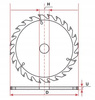 Tarcza widiowa do drewna widia 200 x 32 T24